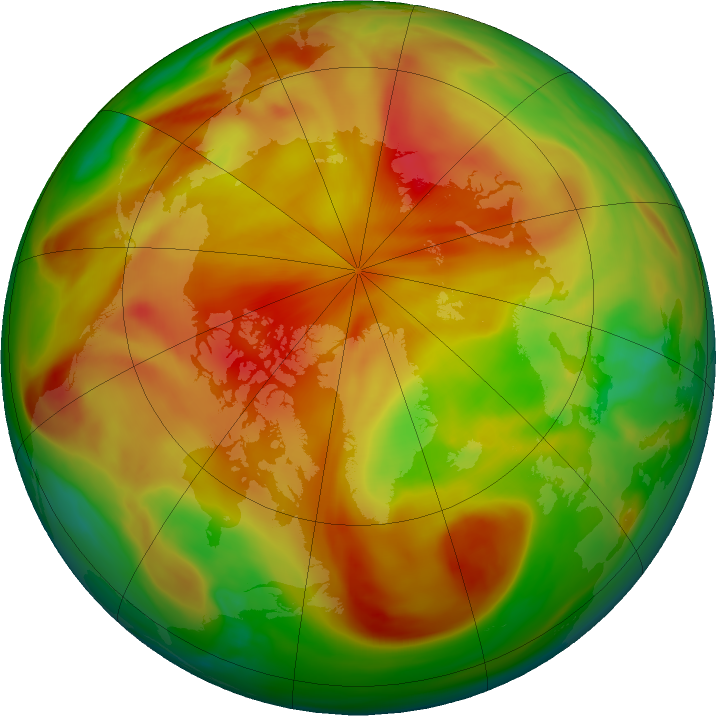 Arctic ozone map for 16 April 2018